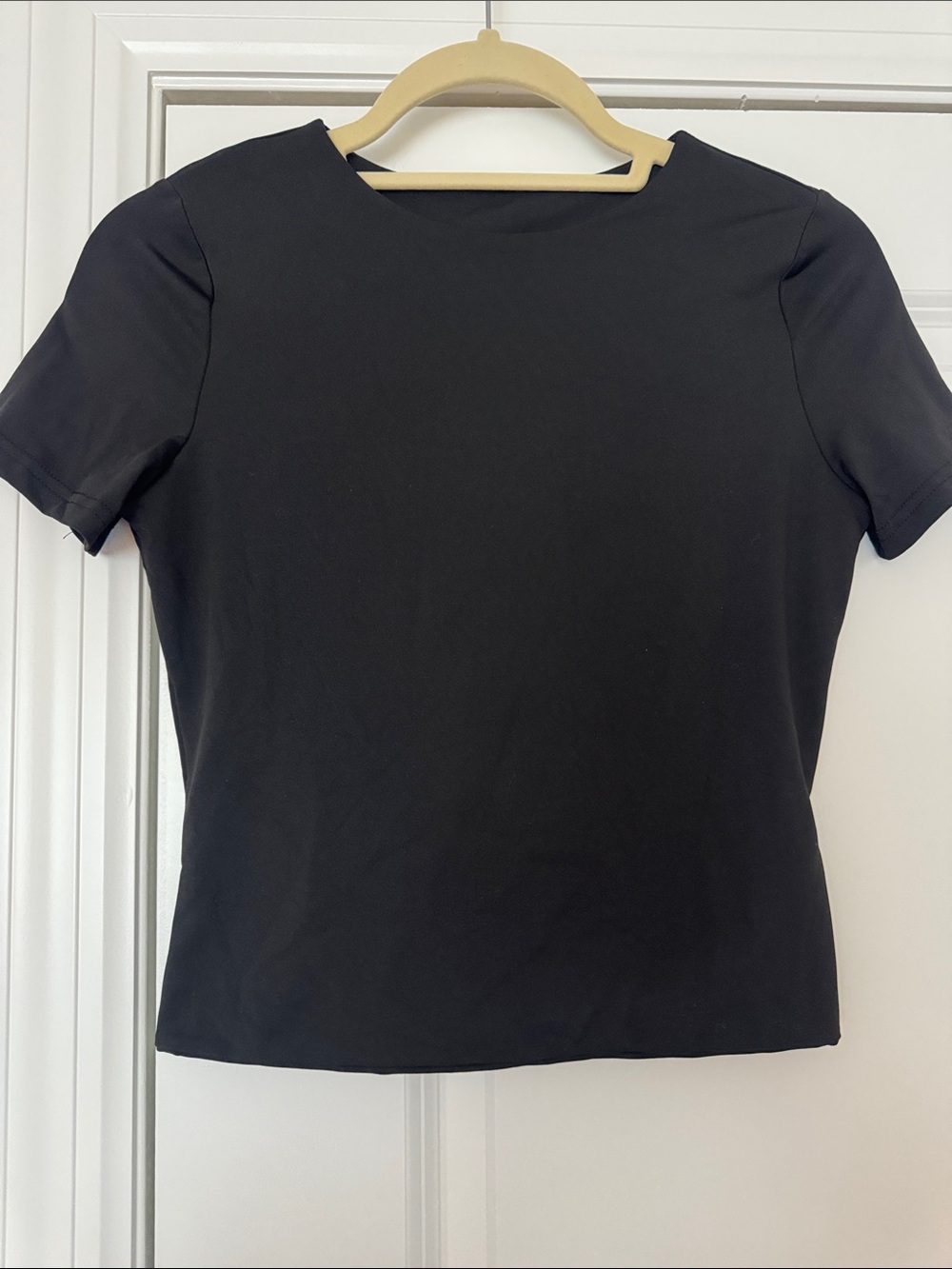 Classic Black Short-Sleeve Women's Top